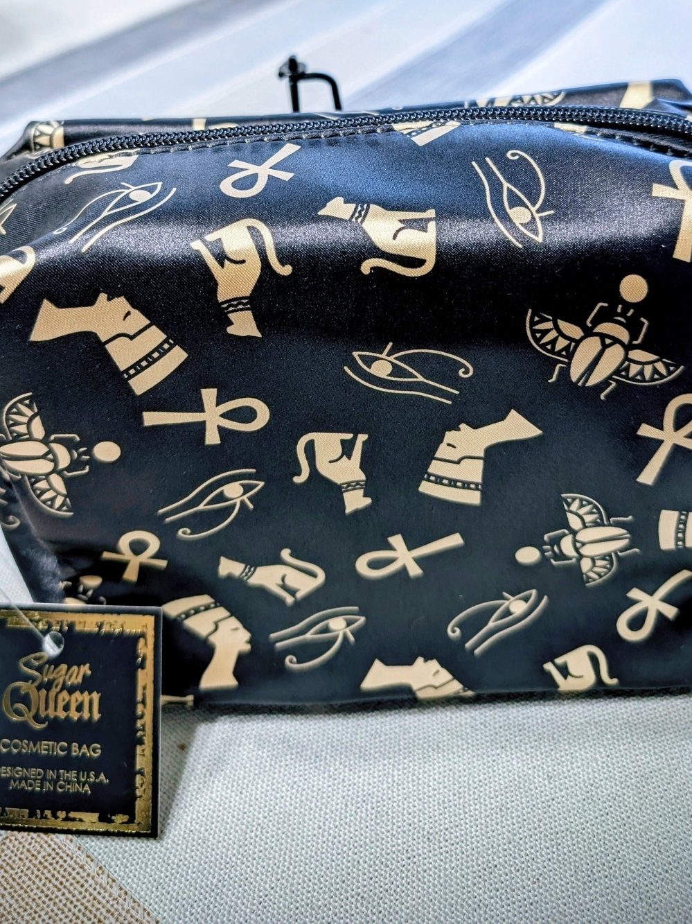 Sugar Queen Egyptian Print Cosmetic Bag